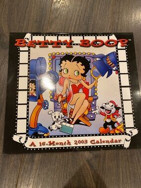 Betty Boop Poster Style Artwork calendar 2003 - Red, Black, White, Blue 4:5